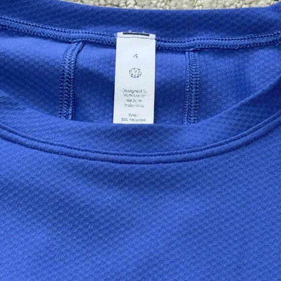 Lululemon Cornflower Blue Swiftly Tech Cropped Long-Sleeve Shirt Size 4 - Picture 4 of 4
